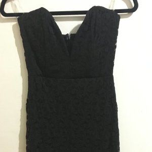 Black Lace Strapless Dress - Item#18